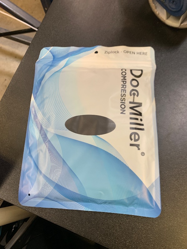 Photo 1 of Doc Miller, Open Toe Compression Socks, 8-15 mmHg, Toeless, Support Circulation, Shin Splints, Calf Recovery, Varicose Veins, Knee High, Medical Grade, Black Socks, Large Size for Men & Women, Pair