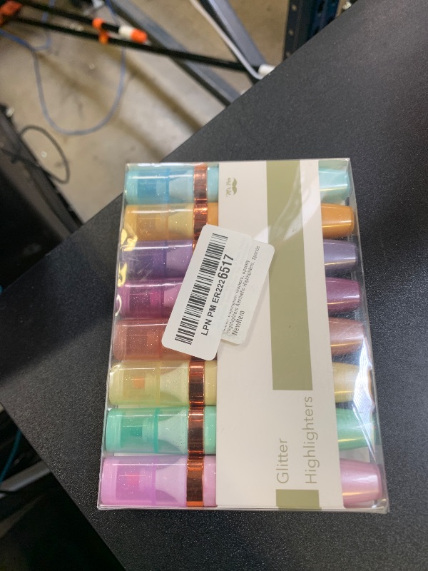 Photo 1 of Mr. Pen- Glitter Highlighters, 8 Pack, Pastel and Metallic Colors, Chisel Tip, Highlighters Glitter Highlighter Markers, Sparkly Highlighters Aesthetic Highlighters, Sparkle Highlighters