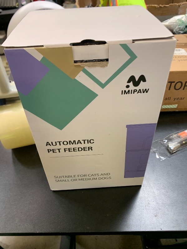 Photo 1 of IMIPAW Automatic Cat Feeders, 3L Timed Cat Dry Food Dispenser, Dual Power Supply, Programmable Portion Size, Auto Pet Feeder for Cats and Small Dogs