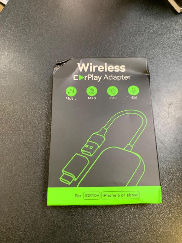 Photo 1 of Wireless CarPlay Adapter for Apple iPhone, Converts Factory Wired CarPlay to Wireless CarPlay 2024 Upgrade Plug & Play Auto Connect for Cars from 2015 & iPhone iOS 10+ Black Not for Tesla & Andorid
