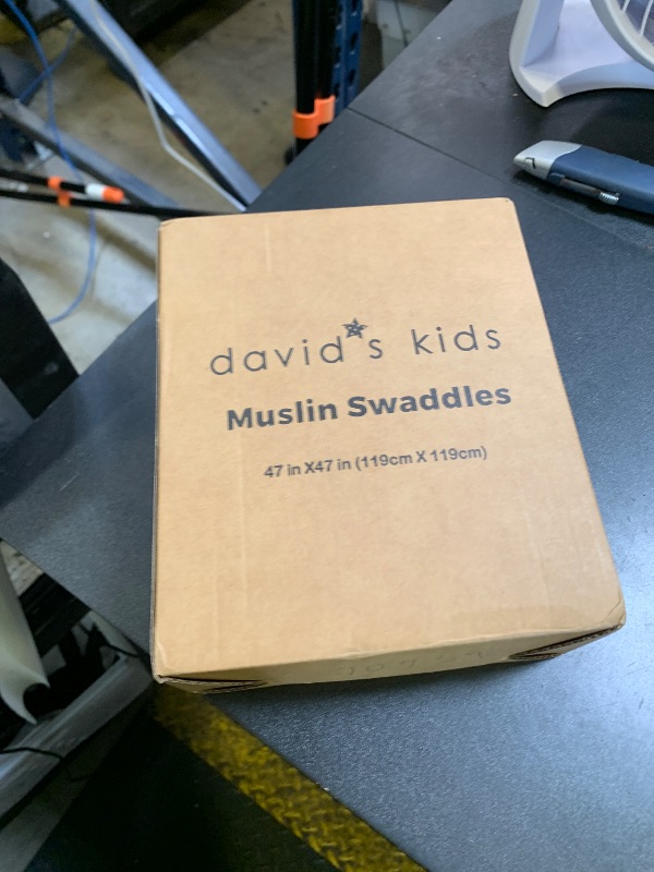 Photo 1 of david's kids 4 Pack Baby Muslin Swaddle Blankets 47" x 47", 100% Cotton Swaddling Blankets Wrap for Boys Girls, Ultra Soft Breathable Receiving Blanket, New Born Essentials, Brown&Pink&Ginger&Beige