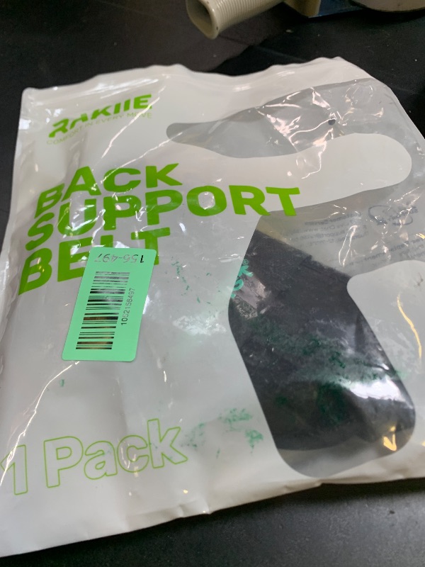 Photo 1 of Rakiie Back Brace for Lower Back Pain Relief, 8X Powerful Lumbar Support with 3D Pad, Support Belt for Men Women, Breathable Back Support Brace with Adjustable Strap, Green Size M