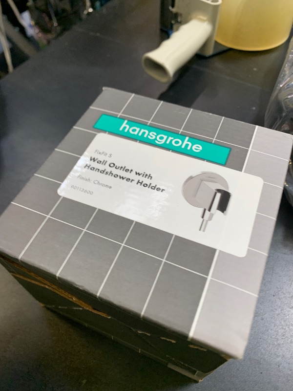 Photo 1 of hansgrohe Handheld Shower Wall Outlet 1/2-inch Thread Connection in Chrome, 26888001