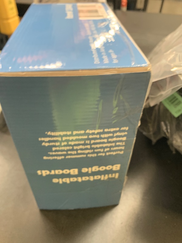 Photo 1 of 1 Pack Inflatable Boogie Boards for Beach - Inflatable Body Board with Handles for Water Slides for Kids & Adult, Blow Up Surfboard, Surf Floating Pool Float for Beach & Pool Floats by 4E's Novelty