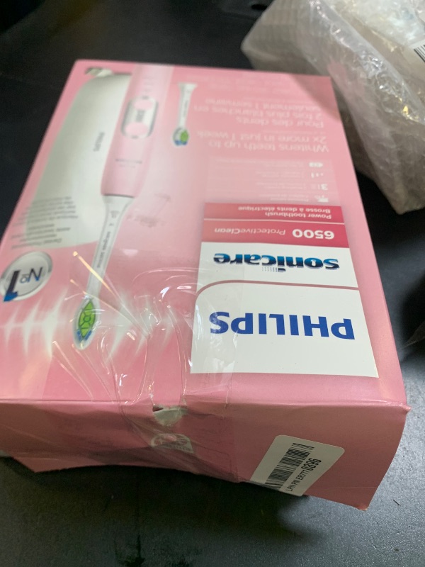 Photo 1 of Philips Sonicare ProtectiveClean 6500 Rechargeable Electric Toothbrush, with Pressure Sensor, 3 Cleaning Modes, SmarTimer and QuadPacer, 14-Day Battery Life, Charging Travel Case, Pink, HX6462/06