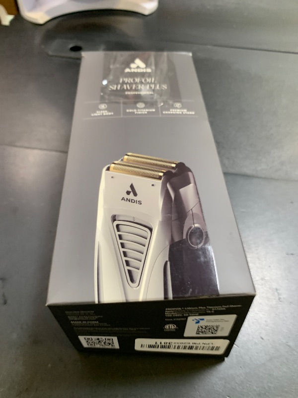 Photo 1 of Andis TS-2 17255 Pro Foil Lithium Titanium Foil Shaver, Cord/Cordless, Smooth Shaving Cordless Shaver with Charger, Black