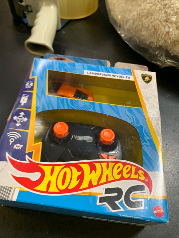 Photo 1 of Hot Wheels RC Toy Car, Remote-Control Lamborghini Revuelto in 1:64 Scale, Recharge with USB Cable, Races & Stunts On- and Off-Track with Turbo Boost