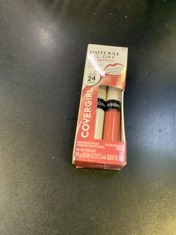 Photo 1 of COVERGIRL, Outlast AllDay Lip Color with Moisturizing Topcoat New Neutrals Shade Collection 120 Dusty Blush, 1 Count