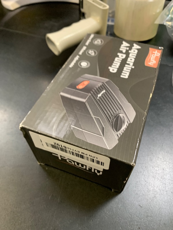 Photo 1 of Pawfly Aquarium Air Pump 50 GPH Fish Tank Oxygen Pump for 10-60 Gallon Fish Tanks Buckets Dual Outlet Adjustable Ultra Quiet Aerator Pump with Airline Tubing Air Stones Connectors and Check Valves
