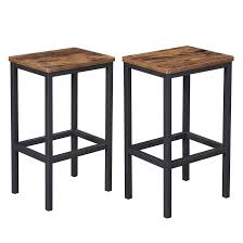 Photo 1 of VASAGLE Bar Stools, Set of 2 Bar Chairs, Kitchen Breakfast Bar Stools with Footrest, Industrial in Living Room, Party Room
