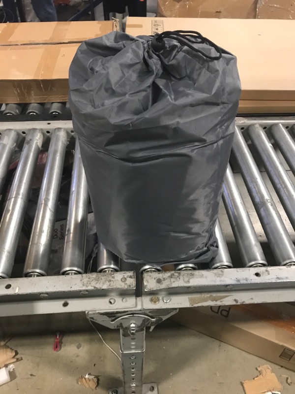 Photo 1 of 600D Waterproof Boat Cover, 17-19' Marine Grade Heavy Duty Trailerable Anti-UV Polyester Canvas, Fits 17-19ft Bass Boat, V-Hull, Fish & Ski,Grey
