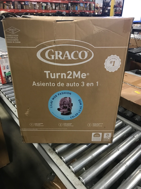 Photo 1 of Graco Turn2Me 3-in-1 Rotating Convertible Car Seat, Lilac Mod, Featuring Headrest and Harness Adjust, Easy Installation and Steel Reinforced Frame