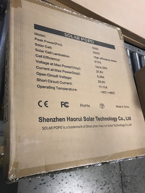 Photo 1 of SOLAR POPO 200W Portable Solar Panel with US High Efficiency Solar Cells?Foldable Solar Panel Charger with 2 Output Idear for Outdoor Camping RV Trips Power Station Generator