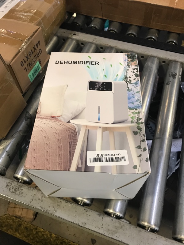 Photo 1 of Dehumidifier, Dehumidifiers for Home, 60 OZ Water Tank, 500 sq.ft Dehumidifier for Bathroom, Bedroom, Basement with Auto Shut Off, Timer, 7 Colors LED Light (White)
