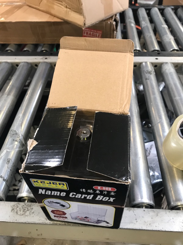 Photo 1 of Lewtemi 2 Pack Acrylic Donation Box with Lock and Sign Holder Clear Ballot Box 6.25'' x 4.5'' x 4'' Suggestion Boxes Storage Container with White Cardboard for Fundraising Voting Charity Tip