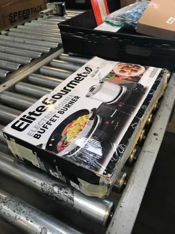 Photo 1 of Elite Gourmet EDB-302BF Countertop Double Cast Iron Burner, 1500 Watts Electric Hot Plate, Temperature Controls, Power Indicator Lights, Easy to Clean, Black