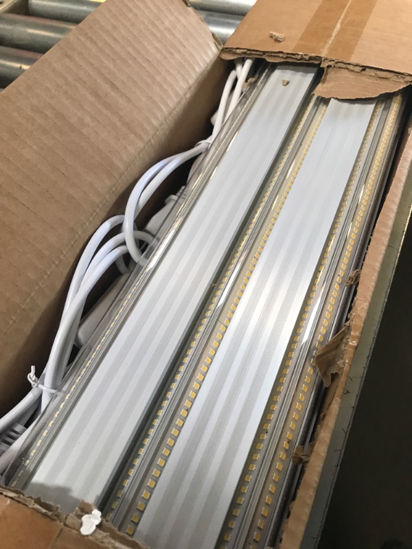 Photo 1 of ELEKICO 8' Led Shop Lights,Super Bright 19500LM 100W 5000K 8FT Led Shop Light, Linkable 8FT Garage Ceiling Lights for Garage Ceiling Workshop Warehouse