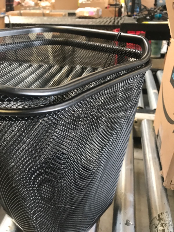 Photo 1 of Mind Reader Mesh Trash Can, Waste Paper Basket, Square, Office, Metal Mesh, 9.75"L x 9.75"W x 12.25"H, Set of 2, Black
