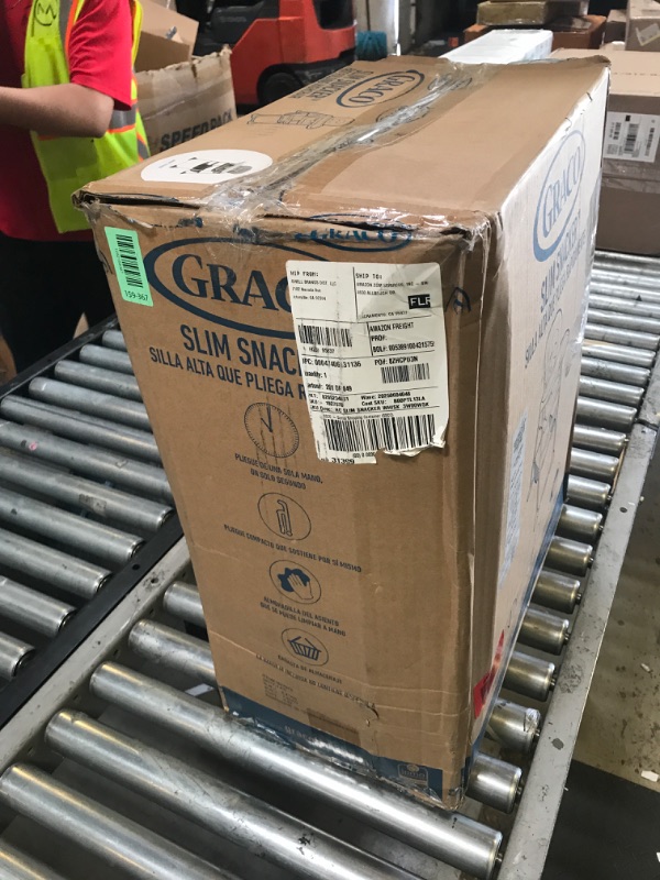Photo 1 of Graco Slim Snacker High Chair, Ultra Slim, Fast-Folding, Multiple Recline Positions, Comfortable Feeding, Whisk