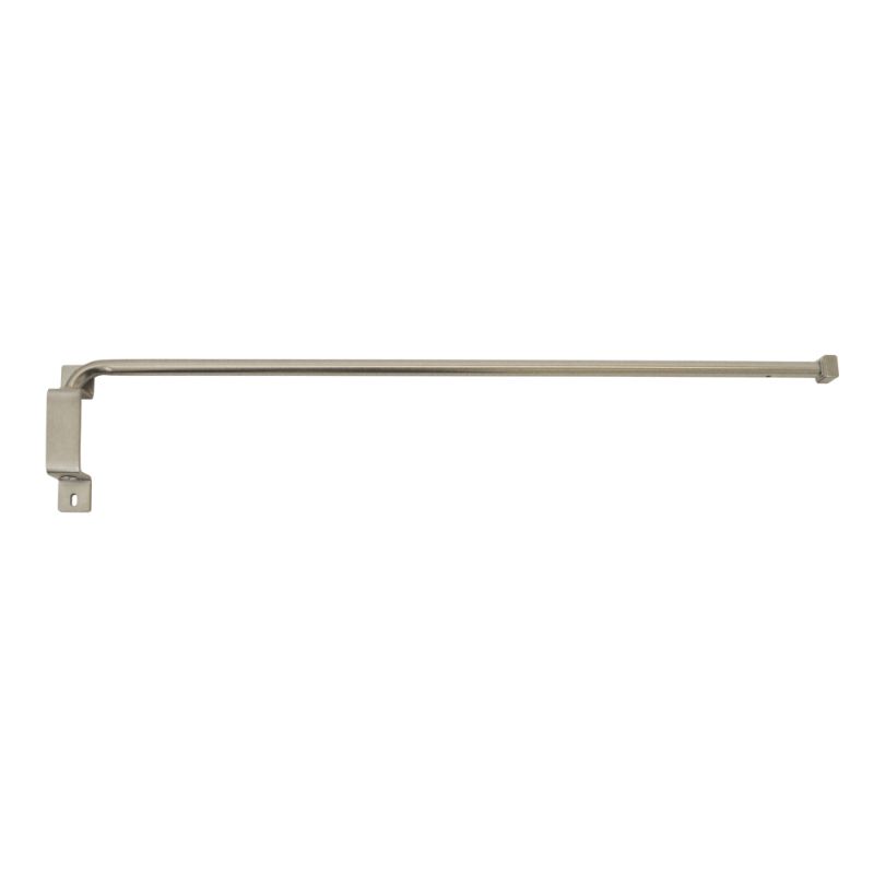 Photo 1 of Innovative 20 in. - 36 in. Swing Arm Single Curtain Rod in Brushed Nickel
