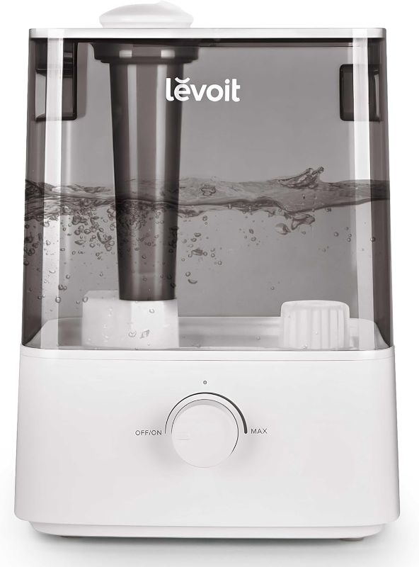 Photo 1 of LEVOIT Classic300 Ultrasonic Top Fill Humidifier, Extra Large 6L Tank Last 60-Hour - Super Quiet, Easy to Use and Clean, 360° Rotation Nozzle, Simple Knob Control, Handle, Auto Shut Off, Gray
