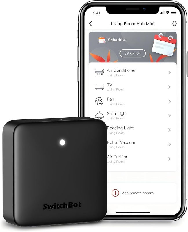 Photo 1 of SwitchBot Hub Mini Smart Remote - IR Universal Remote, WiFi IR Blaster for TV, Air Conditioner, Compatible with Alexa, Google Home, Link SwitchBot to Wi-Fi (Support 2.4GHz)
