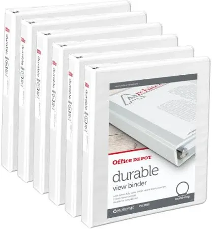 Photo 1 of 6 pack of White binders 