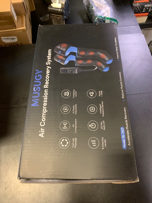 Photo 1 of Musugy Leg Massager with Heat and Compression : Sequential Compression Boots with 6 Modes,9 Intensity and 3 Heat for Circulation and Pain Relief - Christmas Birthday Gifts for Mom, Dad, Athletes, Gym