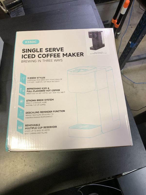 Photo 1 of Tastyle Single Serve Hot & Iced Coffee Maker with Strong Brew, 40oz Removable Reservoir, 6 Brew Sizes, Compatible with K Cup and Grounds, Compact for Home, Office, RV and Dorm, Black (2.0 Version)
