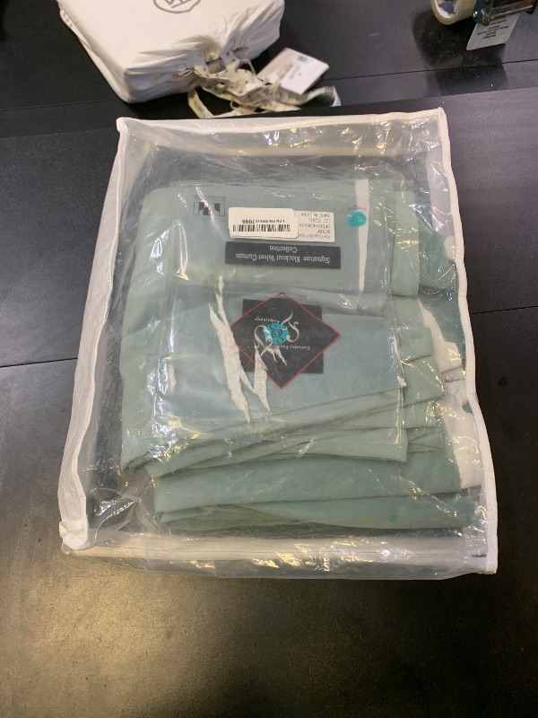 Photo 1 of HPD Half Price Drapes Signature Blackout Velvet Curtains 84 Inch Long (1 Panel) 4-Pass Hotel Blackout Lined Window Curtains Thermal Blackout Curtains for Bedroom, Living Room, 50W x 84L, Aqua Mist