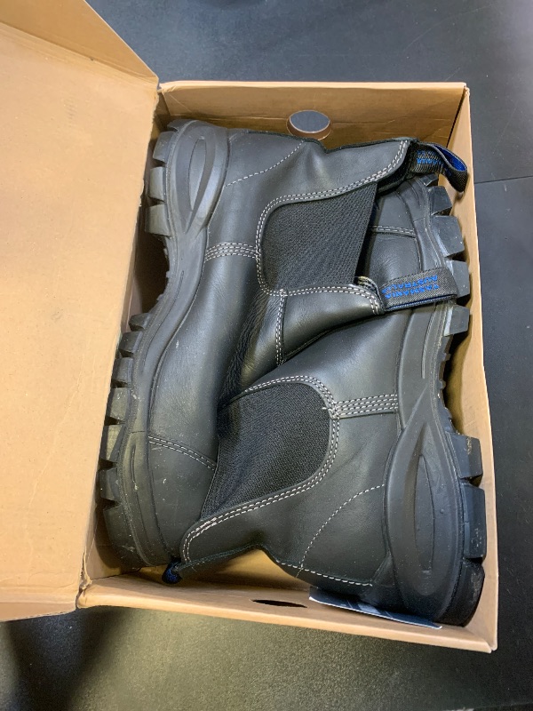 Photo 1 of Blundstone 990 Extreme Series Unisex Chelsea Work Boots for Men and Women - Heat & Slip Resistant Steel Toe Boots with Electrical Hazard Protection, Black, 10.5 US Men / 12.5 US Women / 9.5 AU