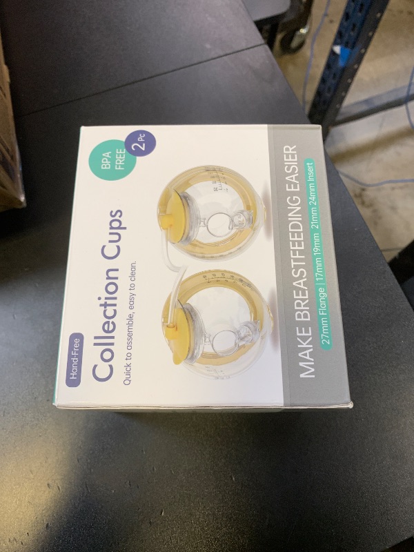 Photo 1 of Hands-Free Collection Cups for Medela Breast Pumps - Only Compatible with Freestyle Flex/Swing Maxi/Solo Pump Parts, Includes 27mm Flange + 17/19/21/24mm Inserts