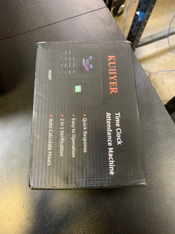 Photo 1 of KUIIYER 2 in 1 Time Clocks for Employees Small Business (Fingerprint + Password) Employee Clock in & Out Machine Attendance Punch Clock