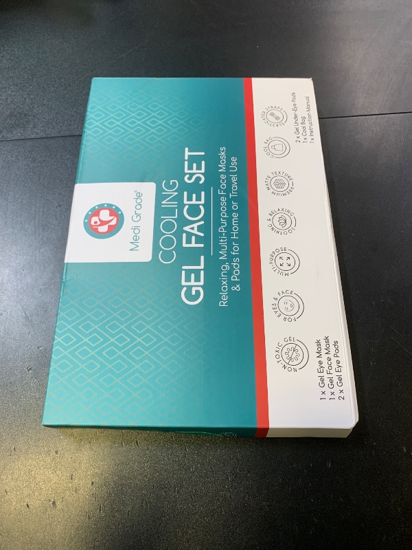 Photo 1 of Medi Grade Cooling Ice Face Mask and Cooling Eye Mask for Puffy Eyes & Migraine Relief - Self Care Face Ice Pack with ChillGel Face Ice Mask Technology - Cooling Face Mask, Eye Pads and Bag