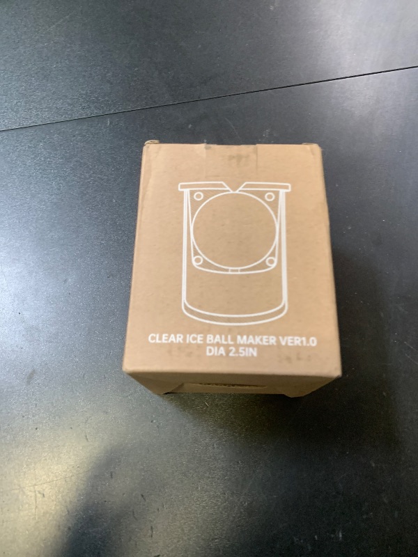 Photo 1 of Clear Ice Cube Maker - 2.5" Ball - Stainless Steel Clear Ice Maker - Compact Design - for Old Fashioned Whiskey Gifts, Cocktail, Bourbon