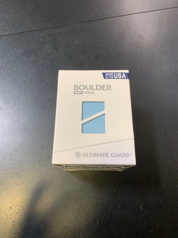 Photo 1 of Ultimate Guard Boulder Solid 100+, Deck Case for 100 Double-Sleeved TCG Cards, Baby Blue, Secure & Durable Storage for Trading Card Games, No Transparency