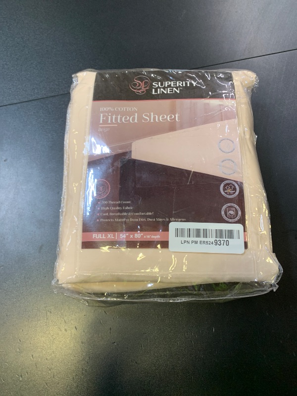 Photo 1 of Superity Luxurious Hotel Quality Full XL Fitted Sheet 100% Cotton Ultra Soft, Skin-Friendly & Hypoallergenic Deep Pocket Fits 16 Mattress Easy Care & Snug Fit (Full XL Size -54 x 80)