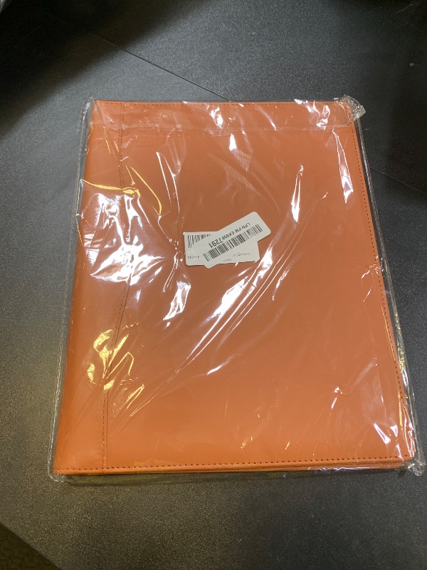 Photo 1 of MOWPOG Professional Padfolio Portfolio Binder, Faux Leather Interview Resume Folder, Letter Size A4 Legal Writing Pad Holder, Document Organizer for Business School Office Conference (Brown)