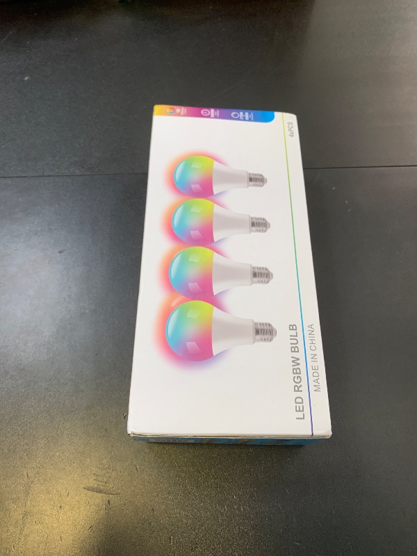Photo 1 of AFINSEA RGB Color Changing Light Bulbs,40W Equivalent,9W RGB LED Light Bulbs,A19 E27/E26 Warm White 6500K,16 Color Multicolor Light Bulb Dimmable Light for Home Party Bedroom Outdoor(4Pack)