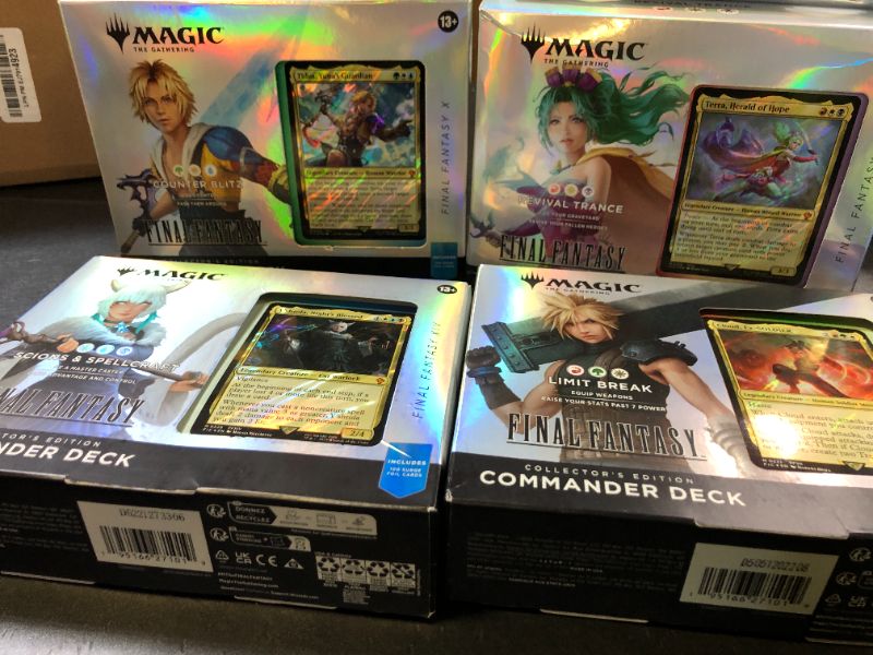 Photo 1 of Magic: The Gathering - Final Fantasy Collector’s Edition Commander Deck Bundle - Includes All 4 Surge Foil Decks