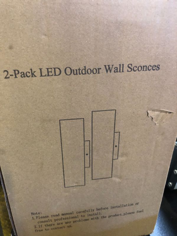Photo 1 of BesLowe 2-Pack Outdoor Wall Lights, LED Up and Down Lights Outdoor, Modern Wall Sconces Porch Light, Black Exterior Lighting Fixtures Wall Mount, Outside Lights for House Front Door Garage, 3000K