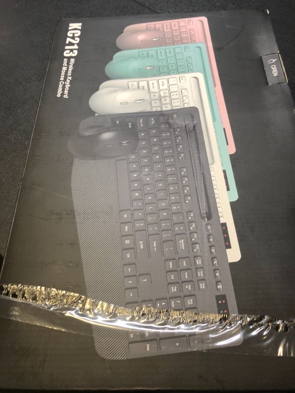Photo 1 of Wireless Keyboard and Mouse Combo - Full-Sized Ergonomic Keyboard with Wrist Rest, Phone Holder, Sleep Mode, Silent 2.4GHz Cordless Keyboard Mouse Combo for Computer, Laptop, PC, Mac, Windows -Trueque