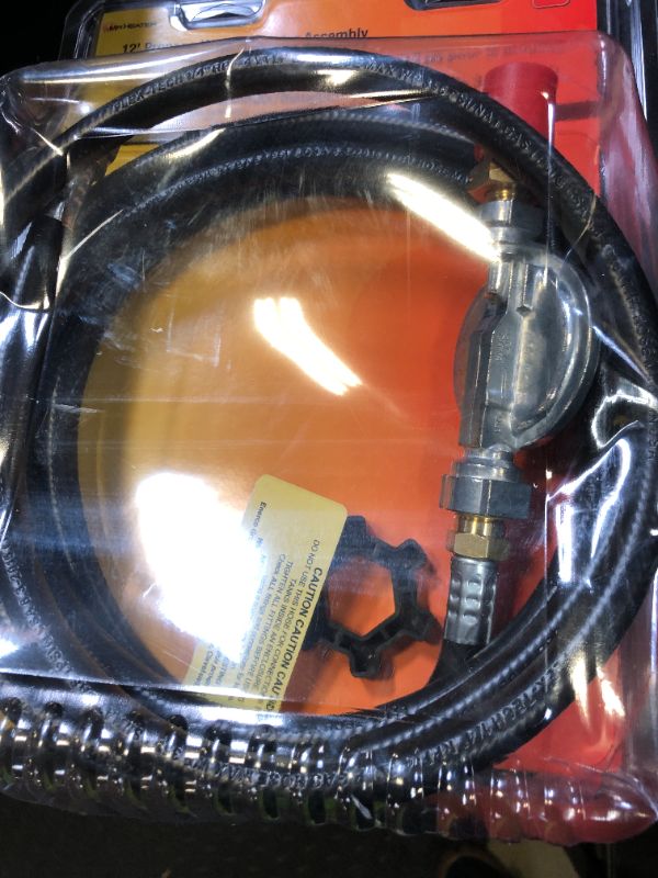 Photo 1 of Mr. Heater 12-Feet Hose/Regulator Assembly with Restricted Flow Soft Nose P.O.L.