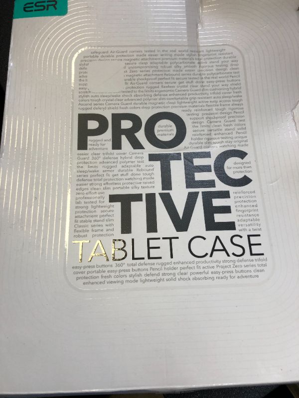 Photo 1 of ESR for iPad Pro 13 Inch Case M4(2024), Thin and Lightweight, Shock and Drop Protection, Yellowing Resistant, Hard Back, Supports Pencil Pro and Pencil(USB-C), Classic Series, Black Clear