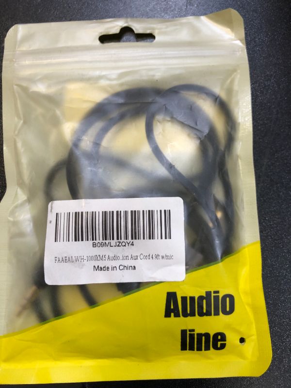 Photo 1 of FAAEAL WH-1000XM5 Audio Cable Compatible with Sony WH-1000XM4/XM3 MDR-1AM2 Technica ATH-M50xBT ATH-ANC7B Headphones,in-line mic Control Extension Aux Cord 4.9ft w/mic