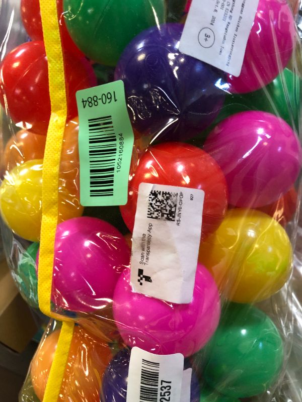Photo 1 of Hovenlay Ball Pit Balls Phthalate Free BPA Free Crush Proof Plastic - 7 Bright Colors in Reusable Play Toys for Kids with Storage Bag