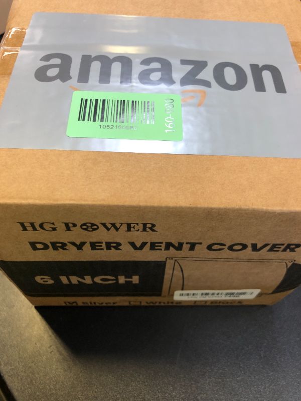 Photo 1 of 6 Inch Exhaust Vent Cover, HG Power Stainless Steel Dryer Vent Cover Outside with Removable Screen & Cushioned Non Return Flap, Air Wall Vent for House, AC, Opening Diameter: 5.7"(Silver)