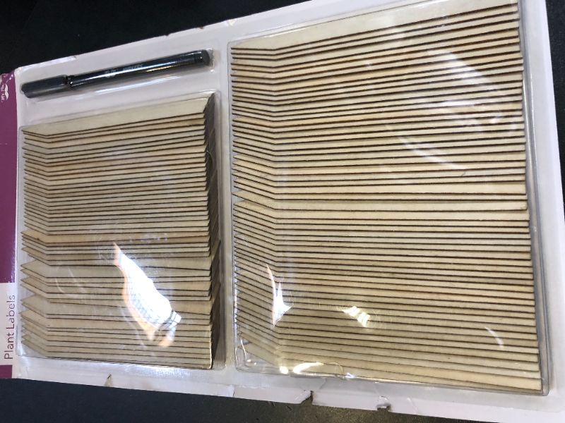 Photo 1 of Mr. Pen - Wood Plant Labels with Marker, 100 Pcs, 6" Wooden Plant Markers
