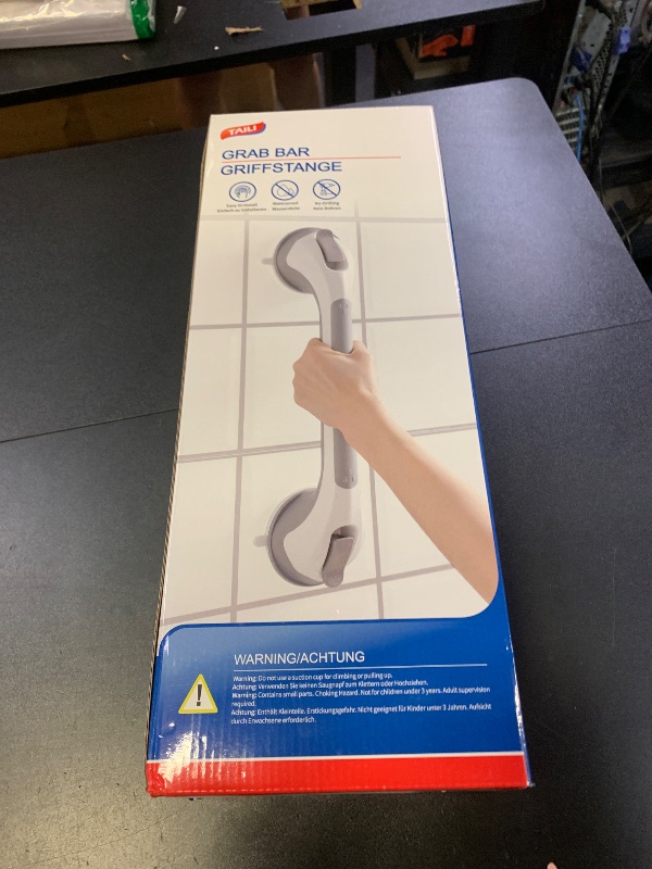 Photo 1 of TAILI Grab Bars for Bathtubs and Showers 2 Pack Suction Grab Bar, Heavy Duty Shower Handle Removable Bath Handrails for Seniors and Elderly, Bathroom Safety Grip No Drilling Waterproof,Grey