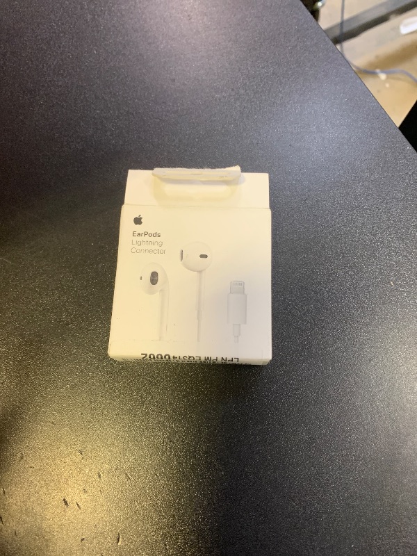 Photo 1 of Apple EarPods Headphones with Lightning Connector, Wired Ear Buds for iPhone with Built-in Remote to Control Music, Phone Calls, and Volume